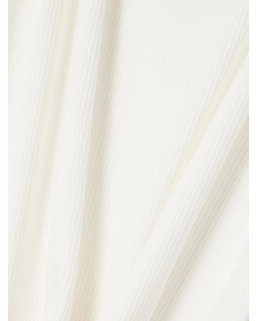 CDLP White Ribbed Tencel Lyocell And Cotton-Blend Jersey Tank