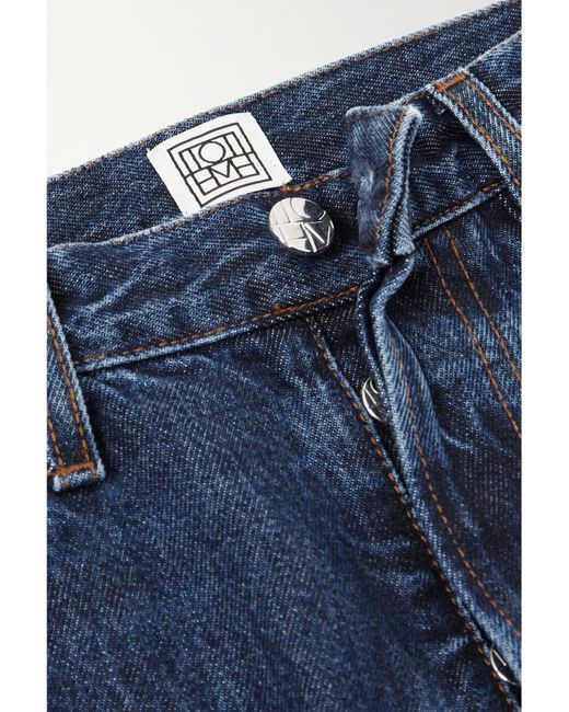 Totême Blue Net Sustain High-Rise Straight-Leg Jeans