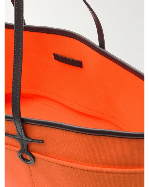 J.W. Anderson Orange Anchor Leather-Trimmed Canvas Tote