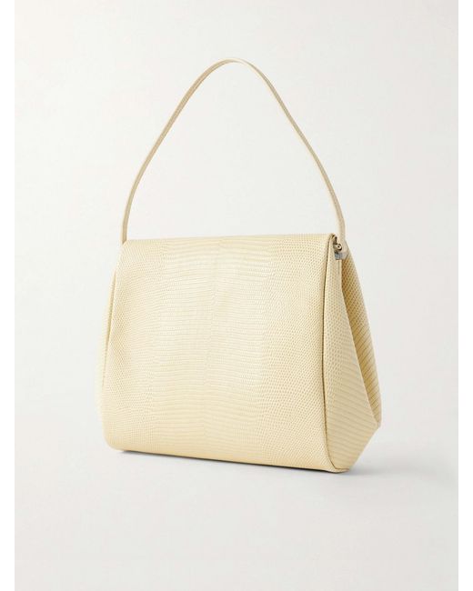 Calvin Klein Natural Tina Snake-Effect Leather Clutch Bag