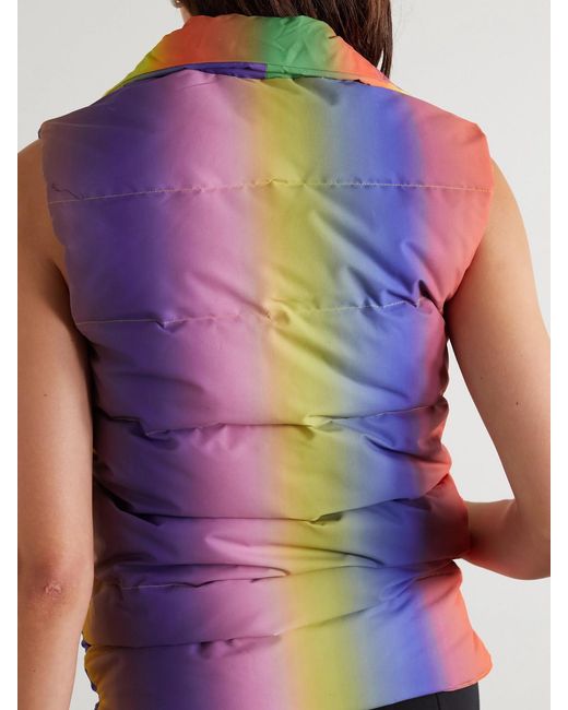 AGR Yellow Quilted Ombré Shell Down Vest