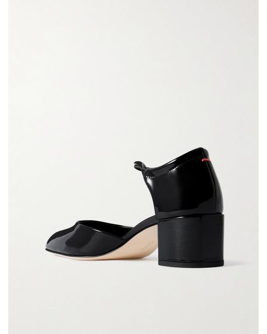 Aeyde White Magda Patent-Leather Pumps