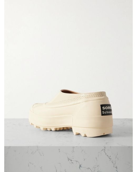 Proenza Schouler Natural Sorel Caribou Rubber And Leather Platform Mules