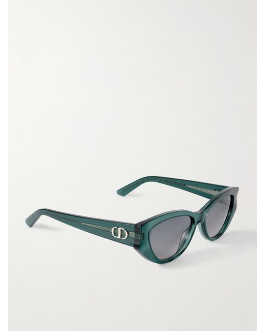 Dior Green Diorglow B1I Cat-Eye Acetate Sunglasses