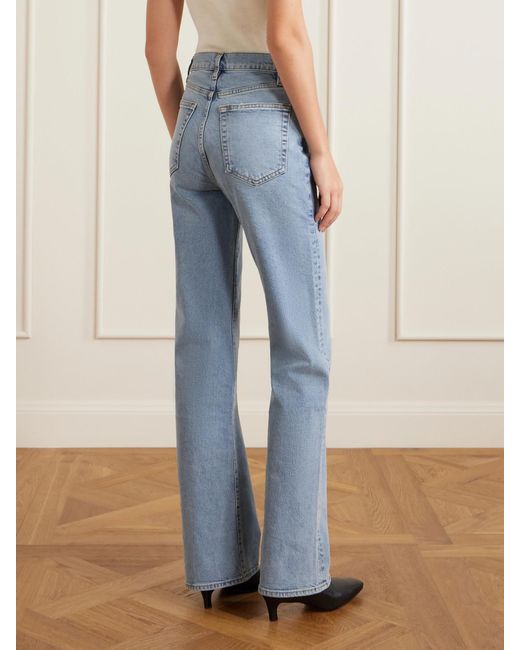 FRAME Blue The Arrow High-Rise Flared Jeans