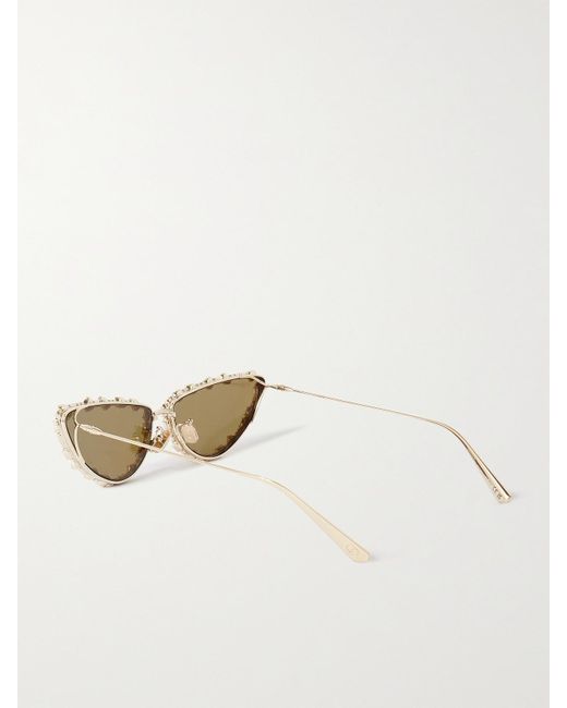 Dior Natural Missdior B1U Cat-Eye Crystal-Embellished-Tone Sunglasses