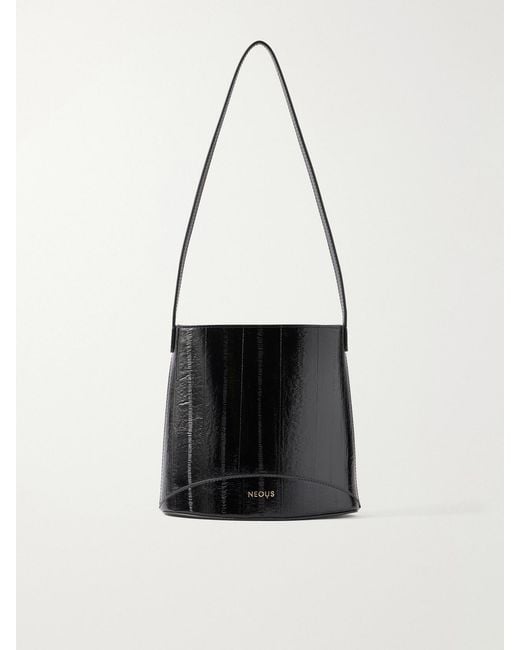Neous White Pardalis 2.0 Eel-Effect Leather Shoulder Bag