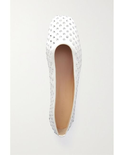 Magda Butrym Natural Ballerinas Aus Satin Mit Kristallen