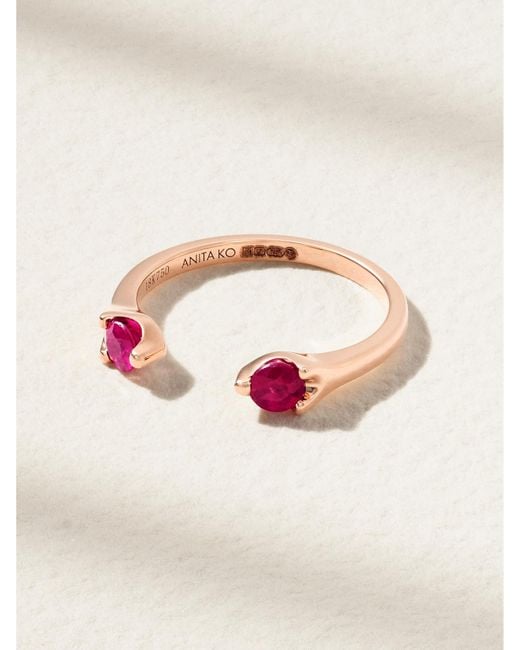 Anita Ko Pink 18-Karat Rose Ruby Ring