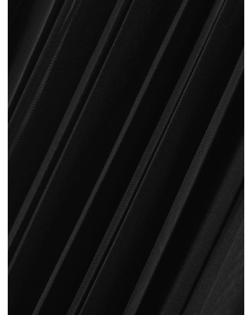 Frankie Shop Black Vallen Pleated Mesh Maxi Skirt