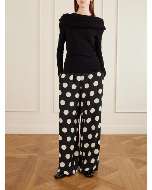 Junya Watanabe Black Stretch-Jersey Blouse