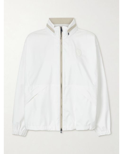 Brunello Cucinelli White Appliquéd Shell Jacket