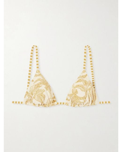 Eres Natural Voyage Hamac Printed Triangle Bikini Top