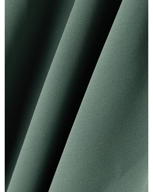 Dries Van Noten Green Paneled Crepe De Chine Midi Dress