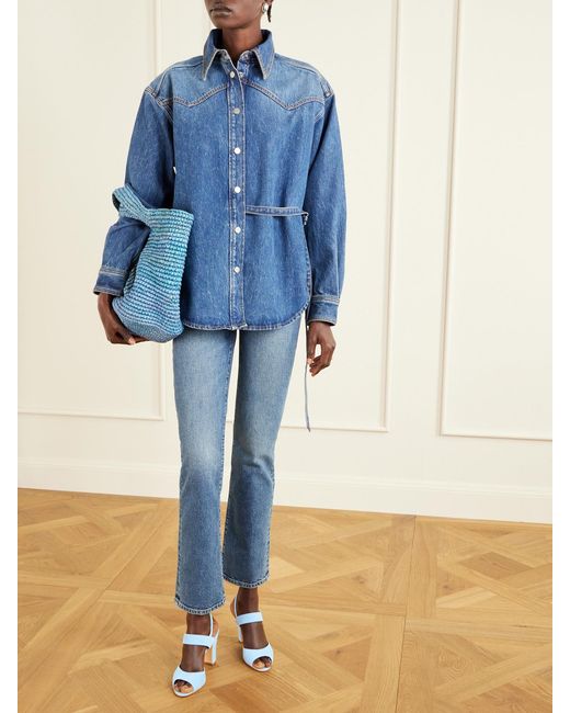 Sandales À Brides Arrière En Daim Khiko 90 Manolo Blahnik en coloris Blue