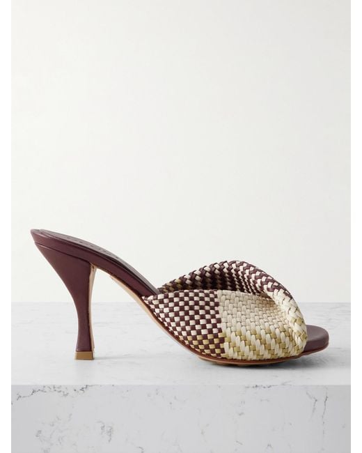 Bottega Veneta Brown Blink Twisted Intrecciato Leather Mules