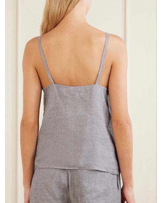 Eres Gray Gentille Linen Top