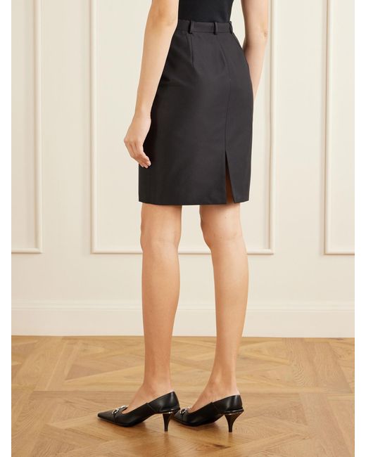 Gucci Black Silk-Faille Mini Skirt