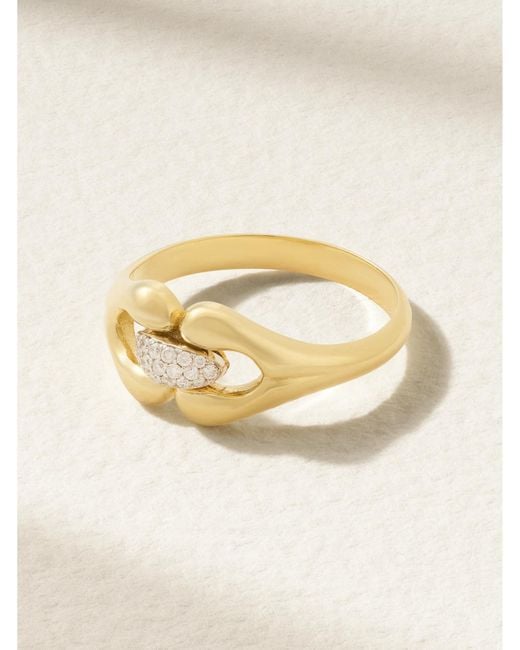 Jenna Blake Natural Mini Nautical 18-Karat Diamond Ring
