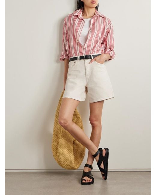 Agolde Natural Dame Denim Shorts