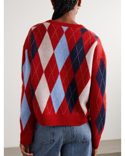 Pull En Cachemire À Motif Jacquard Chapman arch4 en coloris Red