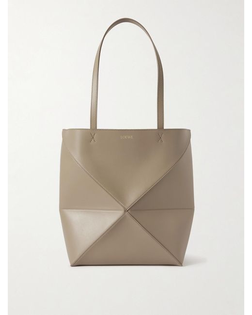 Loewe Natural Puzzle Fold Convertible Medium Leather Tote