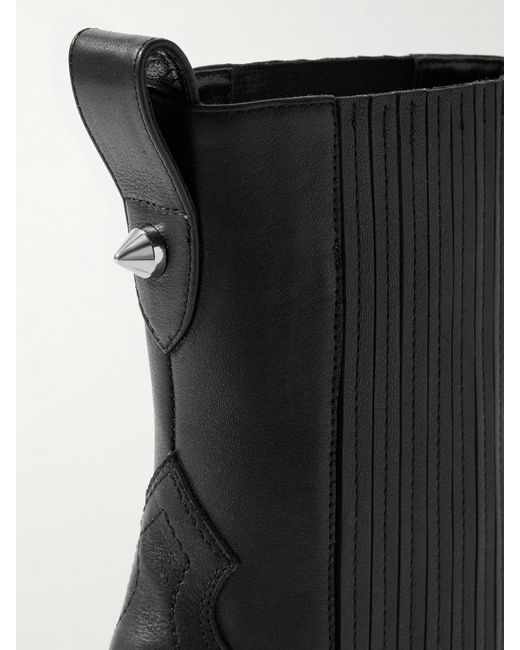 Christian Louboutin Black Santigag 85 Leather Ankle Boots