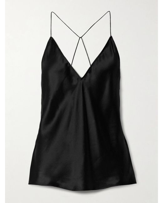 Nili Lotan Black Emile Silk-Charmeuse Camisole