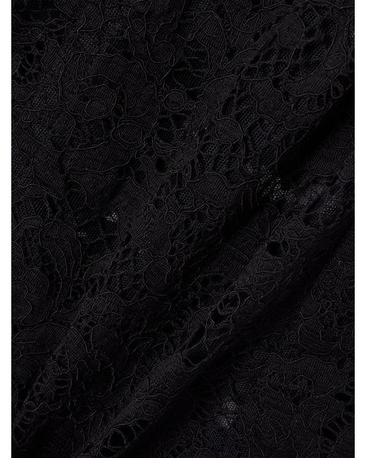 Dolce & Gabbana Black Minikleid Aus Spitze Aus Einer Baumwollmischung