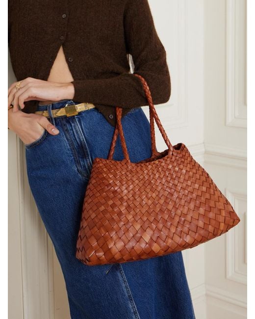 Sac À Main En Cuir Tressé Santa Croce Big Dragon Diffusion en coloris Brown