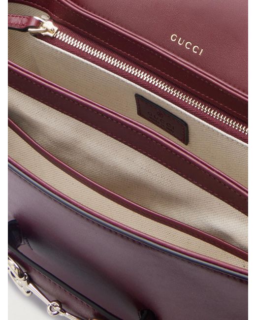 Gucci Purple Horsebit 1955 Schultertasche Aus Leder