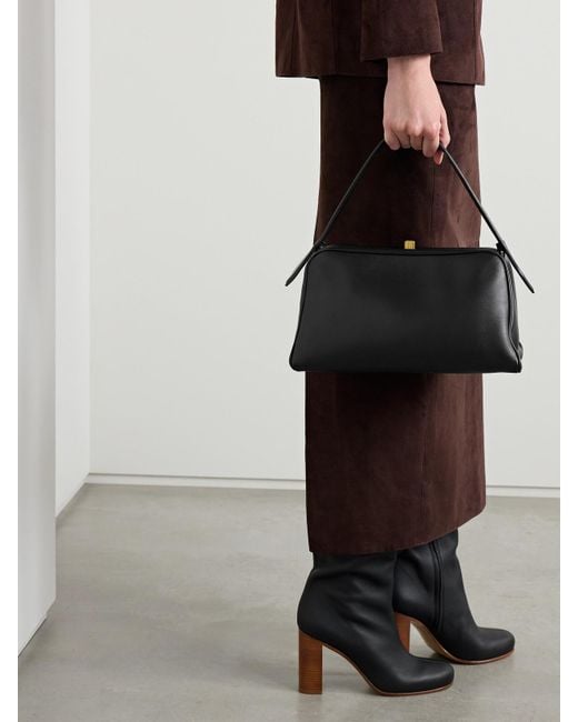 Khaite Black Cate Leather Tote