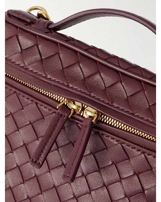 Bottega Veneta Purple Bang Bang Small Intrecciato Leather Tote