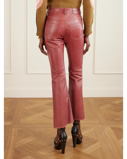Chloé Leather Flared Pants