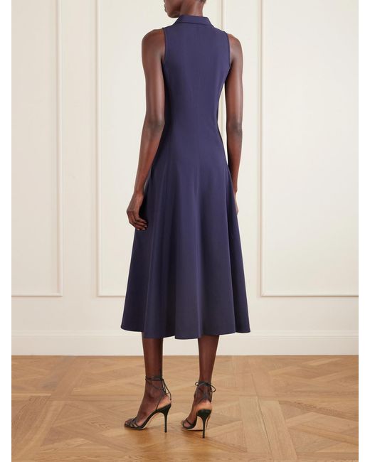 Ralph Lauren Blue Alecia Cotton-Blend Jersey Midi Dress