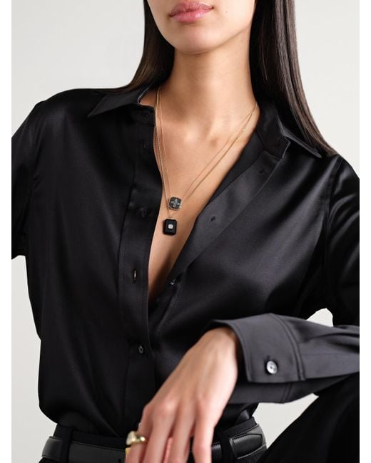 Pascale Monvoisin Natural Anton N°2 9-Karat, Onyx And Opal Necklace