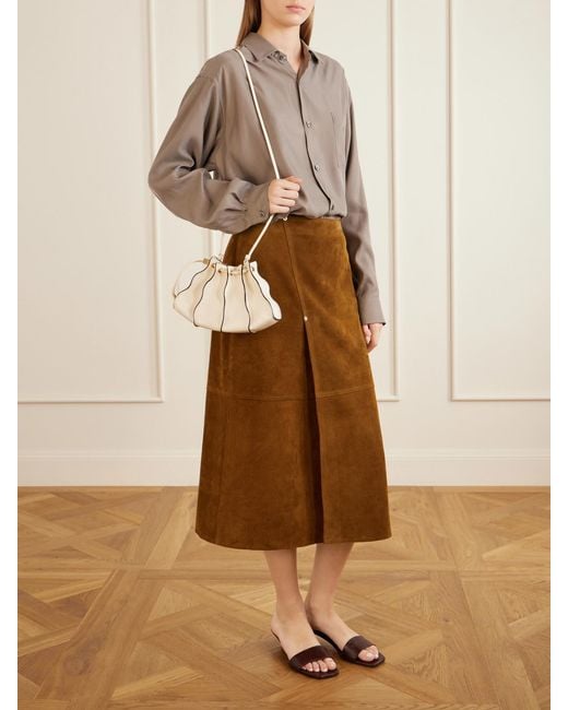 Ulla Johnson Natural Adria Small Leather Shoulder Bag