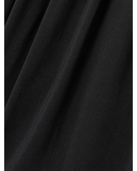 Faithfull The Brand Black Hedy Trägerloses Maxikleid Aus Leinen Und Voile Mit Raffungen
