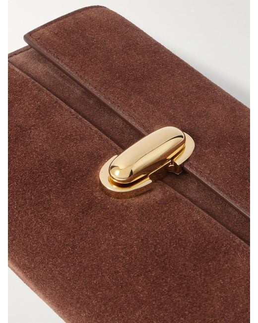 Sac Porté Épaule En Daim Symmetry 19 SAVETTE en coloris Brown