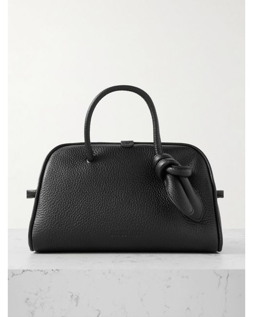 Jacquemus Black The Turismo Small Textured-Leather Tote