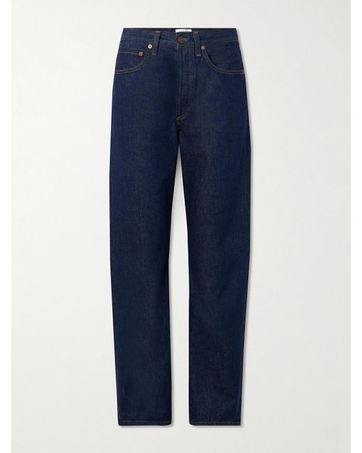 Agolde Blue Kelly Mid-Rise Straight-Leg Jeans