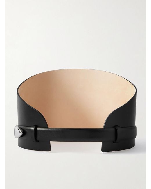 DEHANCHE Black Leather Waist Belt
