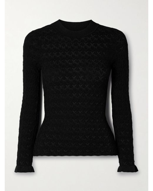 Sea Black Ruby Oberteil Aus Pointelle-Strick