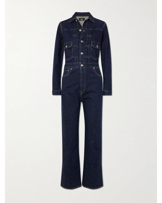 RRL Blue Denim Jumpsuit