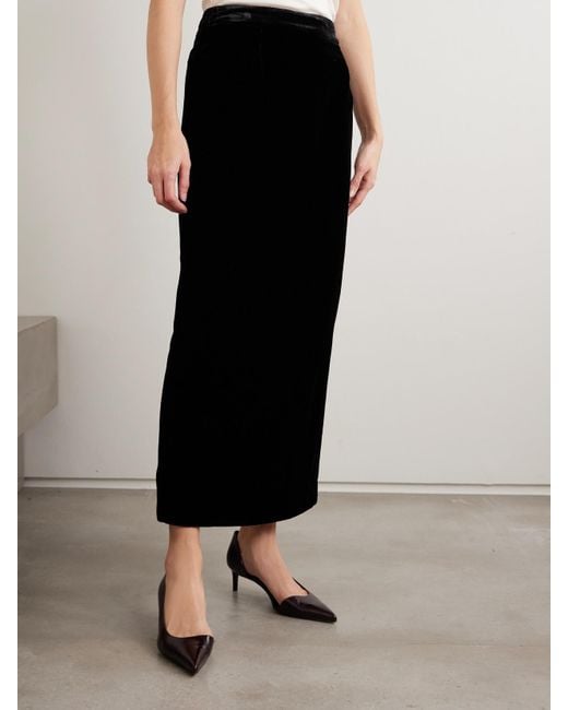 Violante Nessi Black Velvet Maxi Skirt