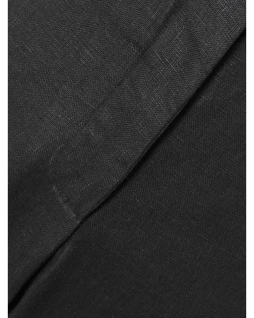 Faithfull The Brand Black Sanne Hose Mit Geradem Bein Aus Leinen