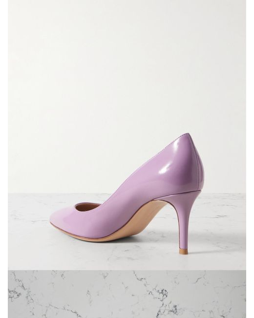 Gianvito Rossi Pink Gianvito 70 Patent-Leather Pumps