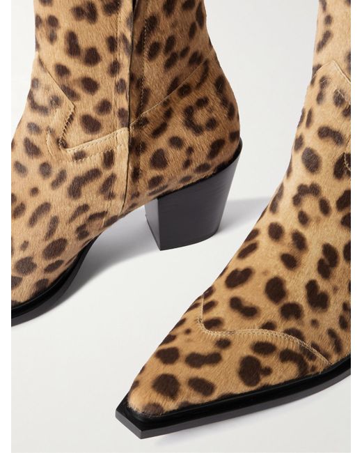 Jimmy Choo Natural Cece 60 Leopard-Print Pony Hair Ankle Boots