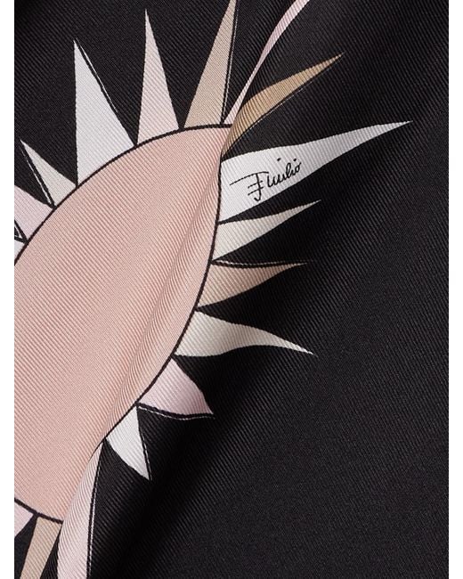 Emilio Pucci Natural Open-Back Silk-Twill Halterneck Midi Dress