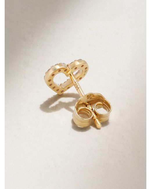 Sydney Evan White Open Heart Small 14-Karat Diamond Single Earring